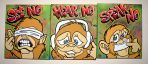 Evil set of 3 canvas